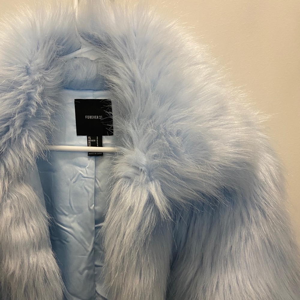 Blue fluffy jacket